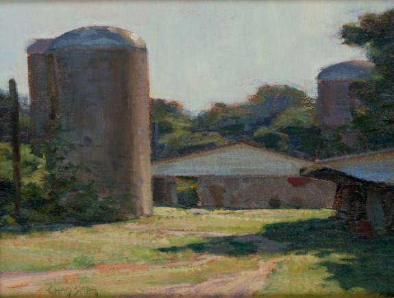 Silos at Evening